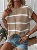 Chaleco de Punto Liso con Cuello Redondo