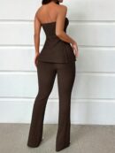Conjunto Bandeau y Falda Maxi con Abertura Lateral