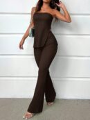 Conjunto Bandeau y Falda Maxi con Abertura Lateral