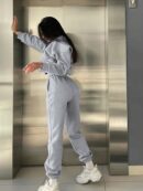 Conjunto Casual de Buzo y Pantalón con Estampado de Letras (2 Piezas)