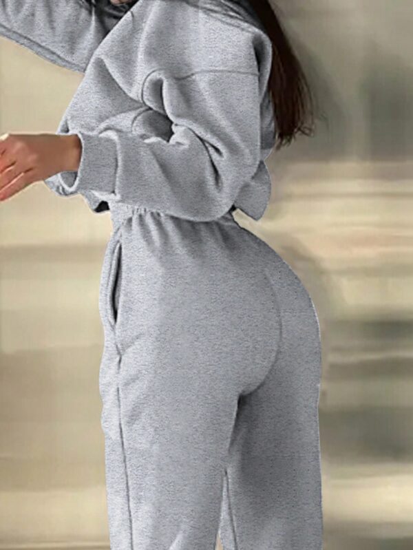 Conjunto Casual de Buzo y Pantalón con Estampado de Letras (2 Piezas) - Image 30