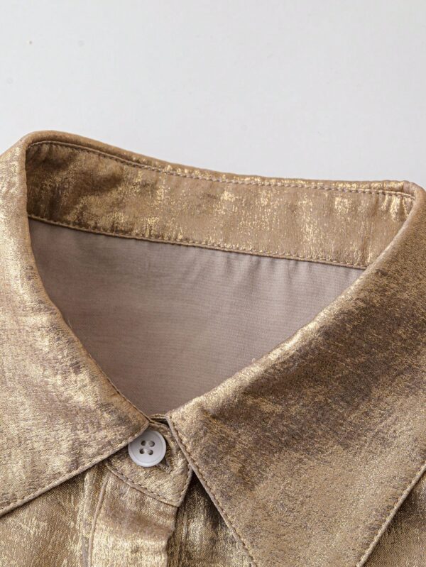 Camisa Casual Manga Larga con Bolsillo y Hombros Caídos - Image 81