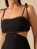 Vestido Veraniego de Espalda Descubierta con Estampado Tropical
