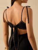 Vestido Veraniego de Espalda Descubierta con Estampado Tropical