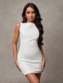 Vestido Elegante Sin Mangas con Espalda Descubierta y Corte A