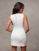 Vestido Elegante Sin Mangas con Espalda Descubierta y Corte A