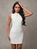 Vestido Elegante Sin Mangas con Espalda Descubierta y Corte A