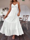 Vestido Boho Elegante Espalda Descubierta con Tirantes