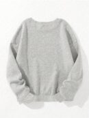Sudadera Casual de Mujer con Estampado de Letras y Manga Larga