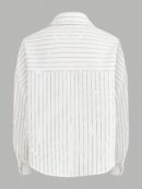 Camisa Casual Manga Larga con Bolsillo y Hombros Caídos