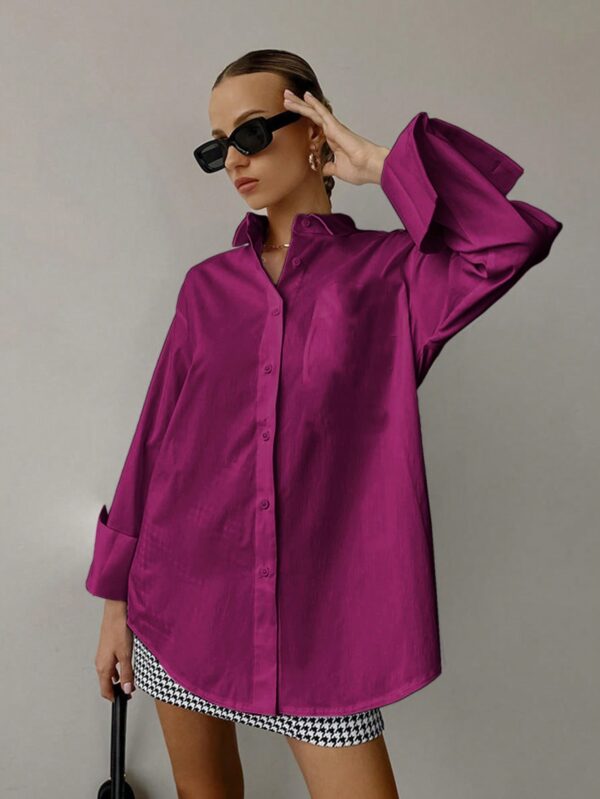 Camisa Relajada Manga Larga para Negocios y Casual - Image 50