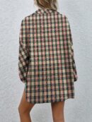 Camisa Larga con Hombros Caídos y Botones Frontales