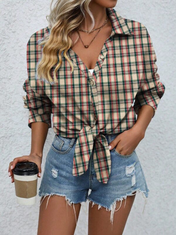 Camisa Larga con Hombros Caídos y Botones Frontales - Image 30