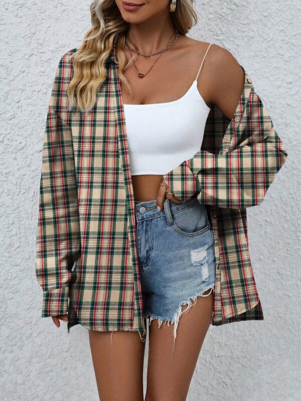 Camisa Larga con Hombros Caídos y Botones Frontales - Image 31