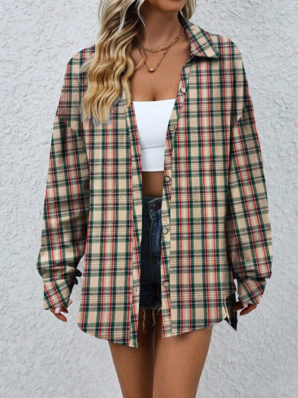 Camisa Larga con Hombros Caídos y Botones Frontales - Image 32