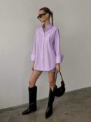 Camisa Relajada Manga Larga para Negocios y Casual