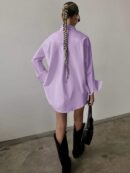 Camisa Relajada Manga Larga para Negocios y Casual