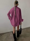 Camisa Relajada Manga Larga para Negocios y Casual