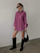 Camisa Relajada Manga Larga para Negocios y Casual