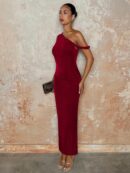 Vestido Bodycon Estampado Floral con Hombro Descubierto