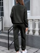 Conjunto de Sudadera y Pantalón con Cierre y Hombros Caídos