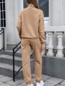 Conjunto de Sudadera y Pantalón con Cierre y Hombros Caídos
