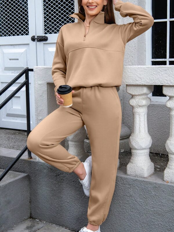 Conjunto de Sudadera y Pantalón con Cierre y Hombros Caídos - Image 25