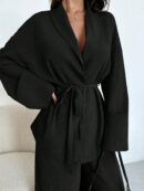 Set Elegante y Casual de Shacket y Pantalón con Cinturón