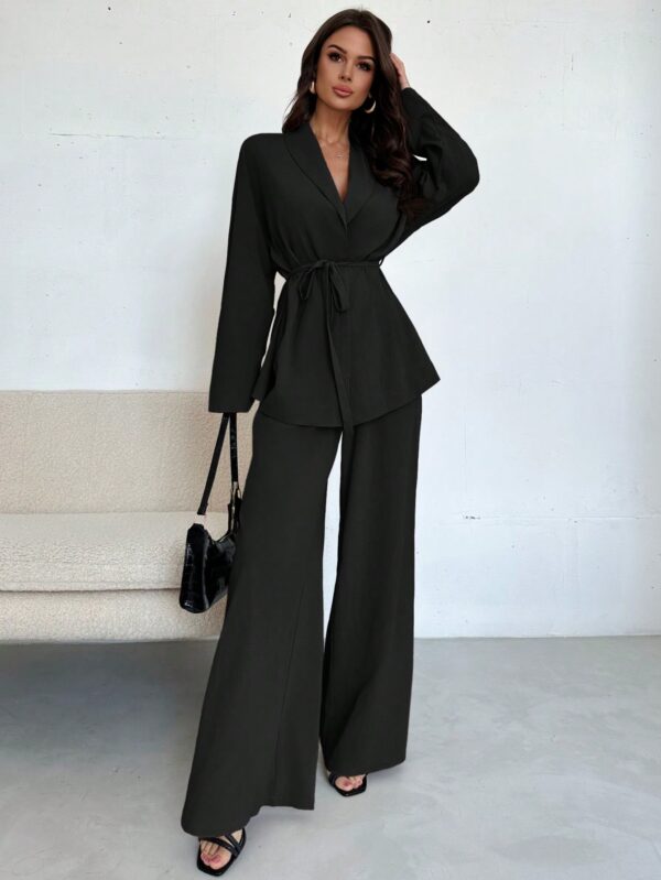 Set Elegante y Casual de Shacket y Pantalón con Cinturón - Image 4