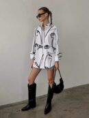 Camisa Relajada Manga Larga para Negocios y Casual