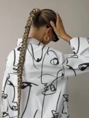 Camisa Relajada Manga Larga para Negocios y Casual