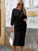 Set Casual de Top con Manga Murciélago y Falda Tejidos