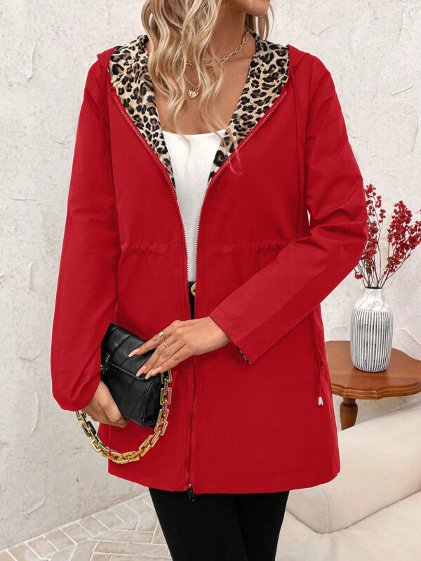 Chaqueta Reversible con Capucha Estampado Leopardo - Image 14