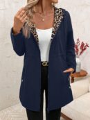 Chaqueta Reversible con Capucha Estampado Leopardo