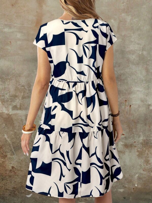 Vestido Casual Estampado Geométrico de Verano - Image 9