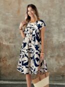 Vestido Casual Estampado Geométrico de Verano