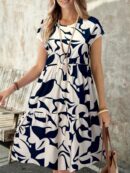 Vestido Casual Estampado Geométrico de Verano