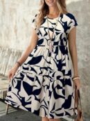 Vestido Casual Estampado Geométrico de Verano
