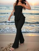 Conjunto Bandeau y Falda Maxi con Abertura Lateral