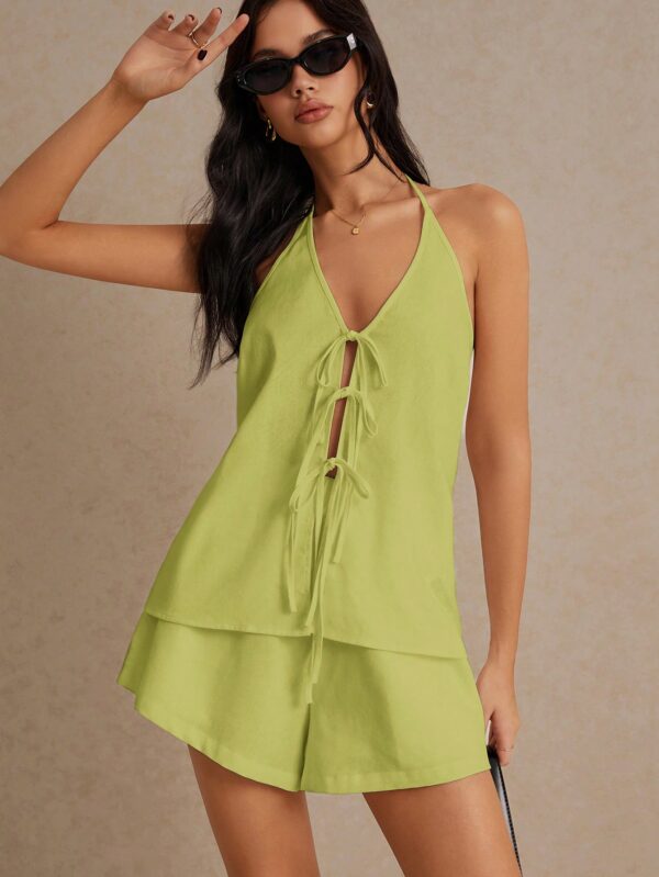 Set Casual de Verano con Top Halter y Shorts - Image 39