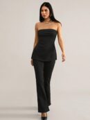 Conjunto Bandeau y Falda Maxi con Abertura Lateral