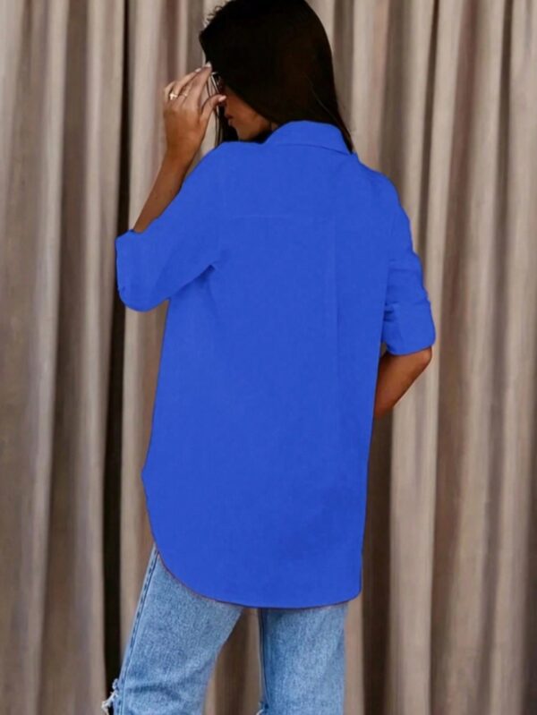 Camisa Casual de Manga Larga con Botones y Cuello en V - Image 17
