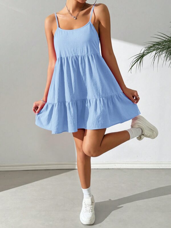 Vestido Casual Sin Espalda con Tirantes Finos - Image 73