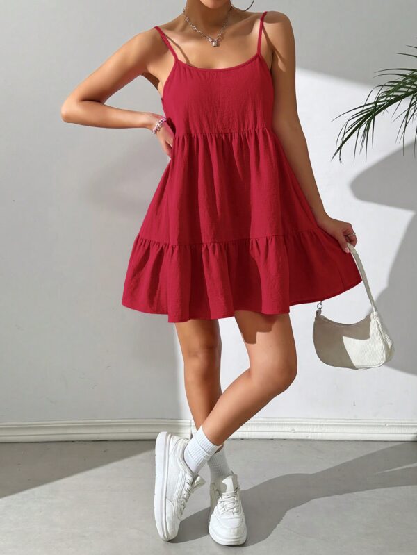 Vestido Casual Sin Espalda con Tirantes Finos - Image 67
