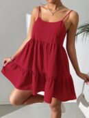 Vestido Casual Sin Espalda con Tirantes Finos