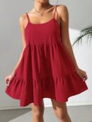 Vestido Casual Sin Espalda con Tirantes Finos