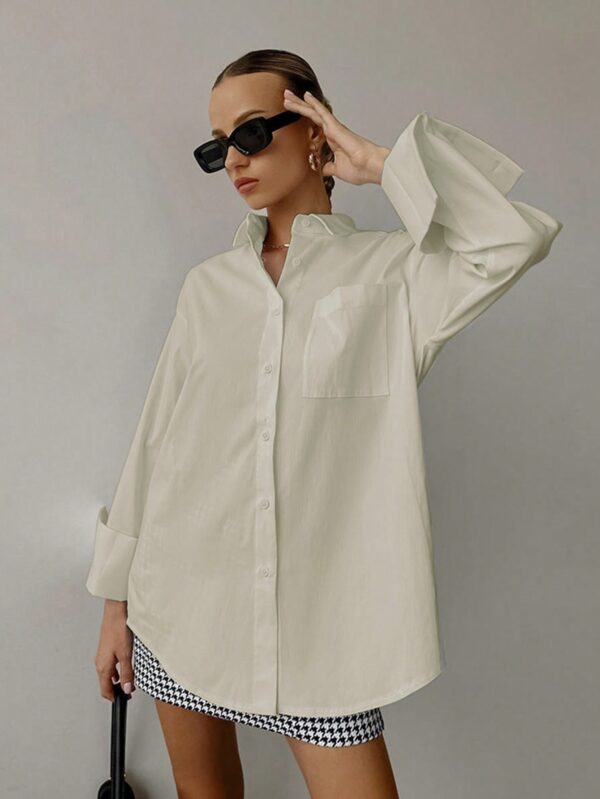 Camisa Relajada Manga Larga para Negocios y Casual - Image 64