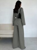 Set Elegante y Casual de Shacket y Pantalón con Cinturón