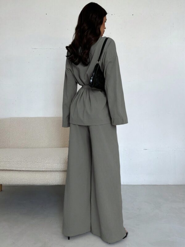 Set Elegante y Casual de Shacket y Pantalón con Cinturón - Image 65