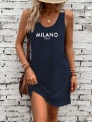 Vestido de Verano Casual con Estampado Milanes